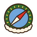 Safari icon in the Christmas Mac icon theme