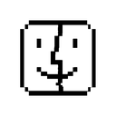 Finder icon in the Classic Mac 1-Bit Mac icon theme