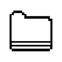 Folder icon in the Classic Mac 1-Bit Mac icon theme