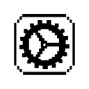 System Settings icon in the Classic Mac 1-Bit Mac icon theme