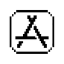 App Store icon in the Classic Mac 1-Bit Mac icon theme