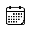 Calendar icon in the Classic Mac 1-Bit Mac icon theme