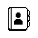 Contacts icon in the Classic Mac 1-Bit Mac icon theme