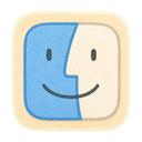Finder icon in the Cozy Pastel Mac icon theme