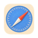 Safari icon in the Cozy Pastel Mac icon theme