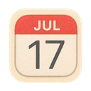 Calendar icon in the Cozy Pastel Mac icon theme