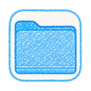 Folder icon in the Crayon Sketch Mac icon theme