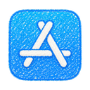 App Store icon in the Crayon Sketch Mac icon theme