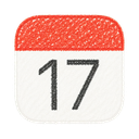 Calendar icon in the Crayon Sketch Mac icon theme