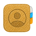 Contacts icon in the Crayon Sketch Mac icon theme