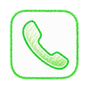 Phone icon in the Crayon Sketch Mac icon theme
