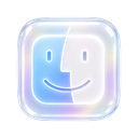 Finder icon in the Fantasy Crystal Mac icon theme