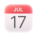 Calendar icon in the Glass Mac icon theme