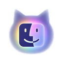 Finder icon in the Holographic Cat Gel Mac icon theme