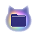 Folder icon in the Holographic Cat Gel Mac icon theme