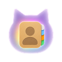 Contacts icon in the Holographic Cat Gel Mac icon theme