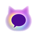 Messages icon in the Holographic Cat Gel Mac icon theme