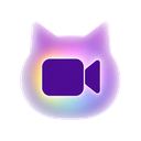FaceTime icon in the Holographic Cat Gel Mac icon theme