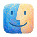 Finder icon in the Monet Bloom Mac icon theme