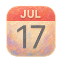 Calendar icon in the Monet Bloom Mac icon theme