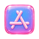 App Store icon in the Pink Y2K Gel Mac icon theme