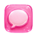 Messages icon in the Pink Y2K Gel Mac icon theme