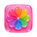 Photos icon in the Pink Y2K Gel Mac icon theme
