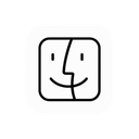 Finder icon in the Pure Line Mac icon theme