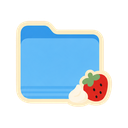Folder icon in the Strawberry Solid Mac icon theme