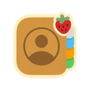 Contacts icon in the Strawberry Solid Mac icon theme