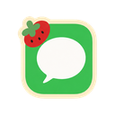 Messages icon in the Strawberry Solid Mac icon theme