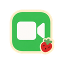 FaceTime icon in the Strawberry Solid Mac icon theme