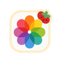 Photos icon in the Strawberry Solid Mac icon theme