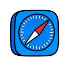 Safari icon in the Wobble Pop Mac icon theme