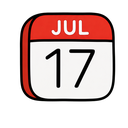 Calendar icon in the Wobble Pop Mac icon theme