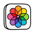 Photos icon in the Wobble Pop Mac icon theme