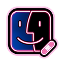 Finder icon in the Yami Kawaii Neon Mac icon theme