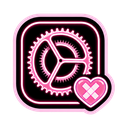 System Settings icon in the Yami Kawaii Neon Mac icon theme
