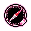 Safari icon in the Yami Kawaii Neon Mac icon theme
