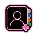 Contacts icon in the Yami Kawaii Neon Mac icon theme